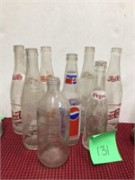 8 Vintage Pepsi-cola Bottles