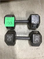 2-30 lb hand weights