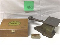 Old Postal scale-spartin tin,cigarbox