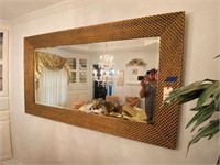 Beveled Decorative Mirror w/Golden Frame 6ft x 41"