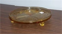 Pedestal art deco cake tray small crack on one