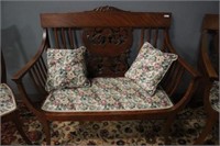 Unique Mahogany Victorian settee