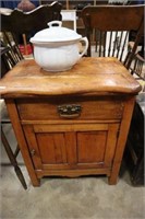 Maple Commode 1 drawer one door 22x17dx27h