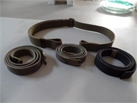 4 Military Belts w/no Buckles
