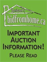 IMPORTANT AUCTION INFO - PLEASE READ