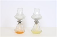 Vintage Lamplight Farms Crystal Oil Lamps