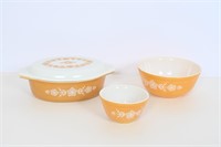 Vintage Butterfly Gold Pyrex Set