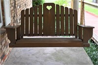 Vintage Slatted Porch Swing