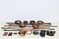 Assorted Belts, Buckles & Billfolds