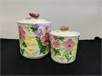 Set of (2) Lefton canisters