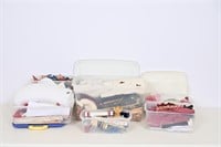 Assorted Fabrics & Containers