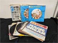 Group of miscellaneous vinyl records and one 8x10