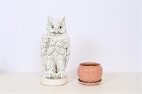 Owl & Flower Pots