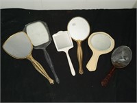 Group of antique hand mirrors