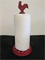16 inch red cast iron paper towel holder