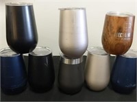 Group of (8) stainless cups