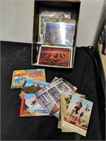 Box of old postcards