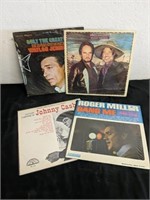 Group of old country and western albums