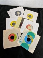 Group of 45 RPM records. Cream, Credence and more
