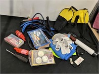 car emergency items with bag