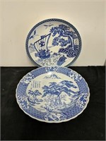 (2) beautiful Oriental plates. (1) is 16 in (1)