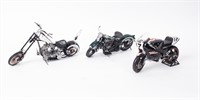 Lot of 3 Harley Davidson 1:10 Scale Die Casts