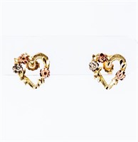 Jewelry 14kt Yellow Gold Heart Earrings