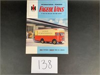 IH Fageol Vans Dealer Sales Literature