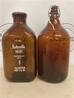Vintage amber bottles