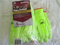 12 pr palm coated gloves
