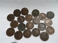 20 large Canadian pennies 1890 to 1899