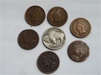Indianhead pennies 1891-07, Indianhead nickel 1914