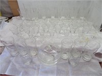 53 pc Cornflower glassware, 8 sizes