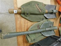 2 military trench shovels