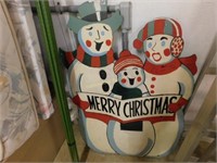 wooden Snowman sign (40"h)