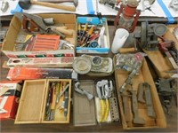 table lot of tools, various