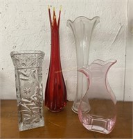 glass vases (4)