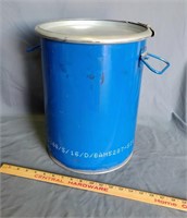Blue steel 5 gallon drum w/ lever lock lid