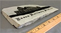 Authentic soap stone Essex railroad station plaque