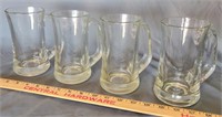 Glass beer mugs/steins