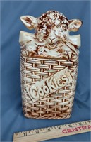 Vintage McCoy Lamb in Basketweave cookie jar