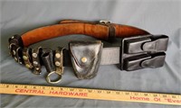 Leather tatical belt