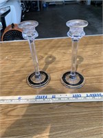 Glass candleholders