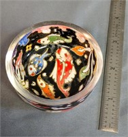 Original Jose Cire Royo enamel painted bowl