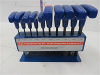 10 T handle Hex keys, up to 3/8