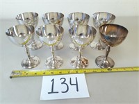 8 Vintage Viking Plate Goblets - Canada (No Ship)
