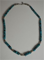 ARTISAN STERLING SILVER & TURQUOISE NECKLACE