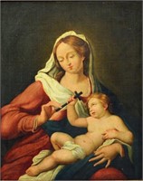 OLD MASTER PAINTING MADONNA & CHILD
