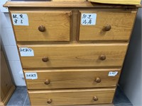 Colonial Style 5 Drawer Chest & 5 Tiered Bookshelf