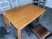 Timber Rectangular Kitchen Table & 5 Chairs
